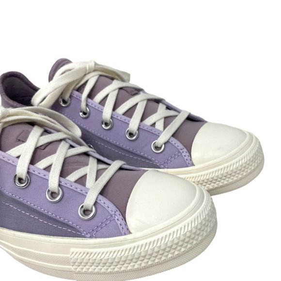 Converse Chuck Taylor Crush Heel Mule Sneakers Women's Low Violet Canvas A03503F - Picture 4 of 10